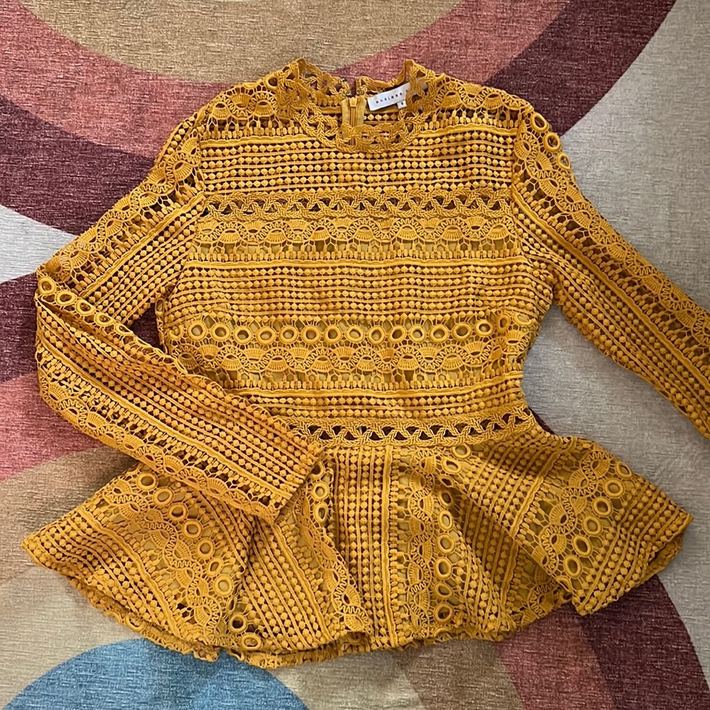 Endless Rose Golden Mustard Crochet Top
